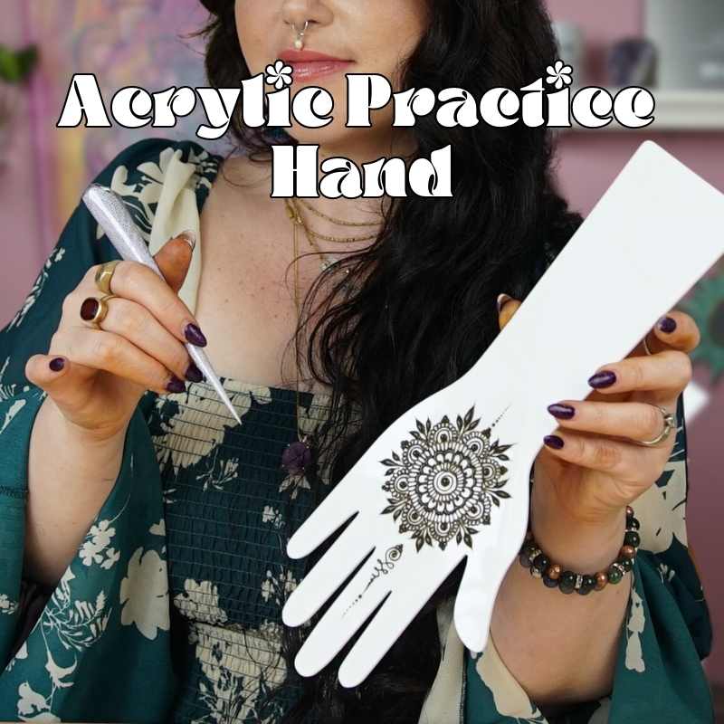 Acrylic Practice Hand  White or Clear – Gopi Henna