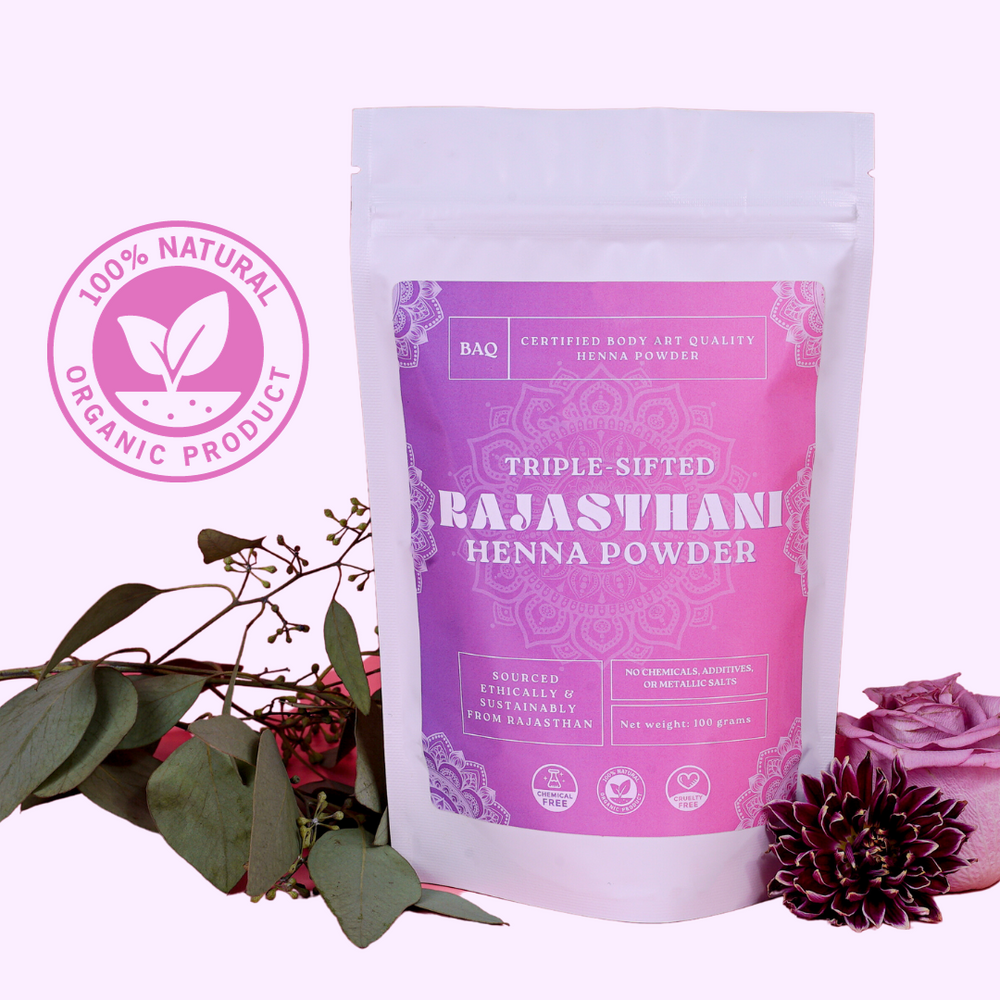 Bulk Organic BAQ Rajasthani Henna Powder -- FULL Kilo (1000 grams)