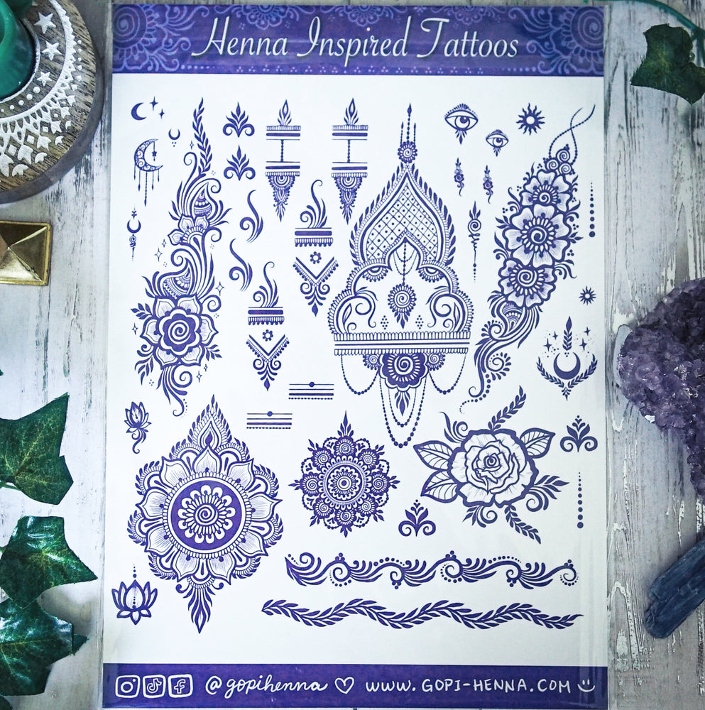 Floral Flow ✶ Henna Style Temporary Tattoos