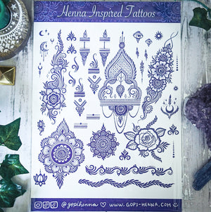 Floral Flow ✶ Henna Style Temporary Tattoos
