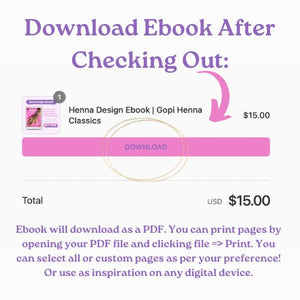 Henna Design Ebook | Gopi Henna Classics