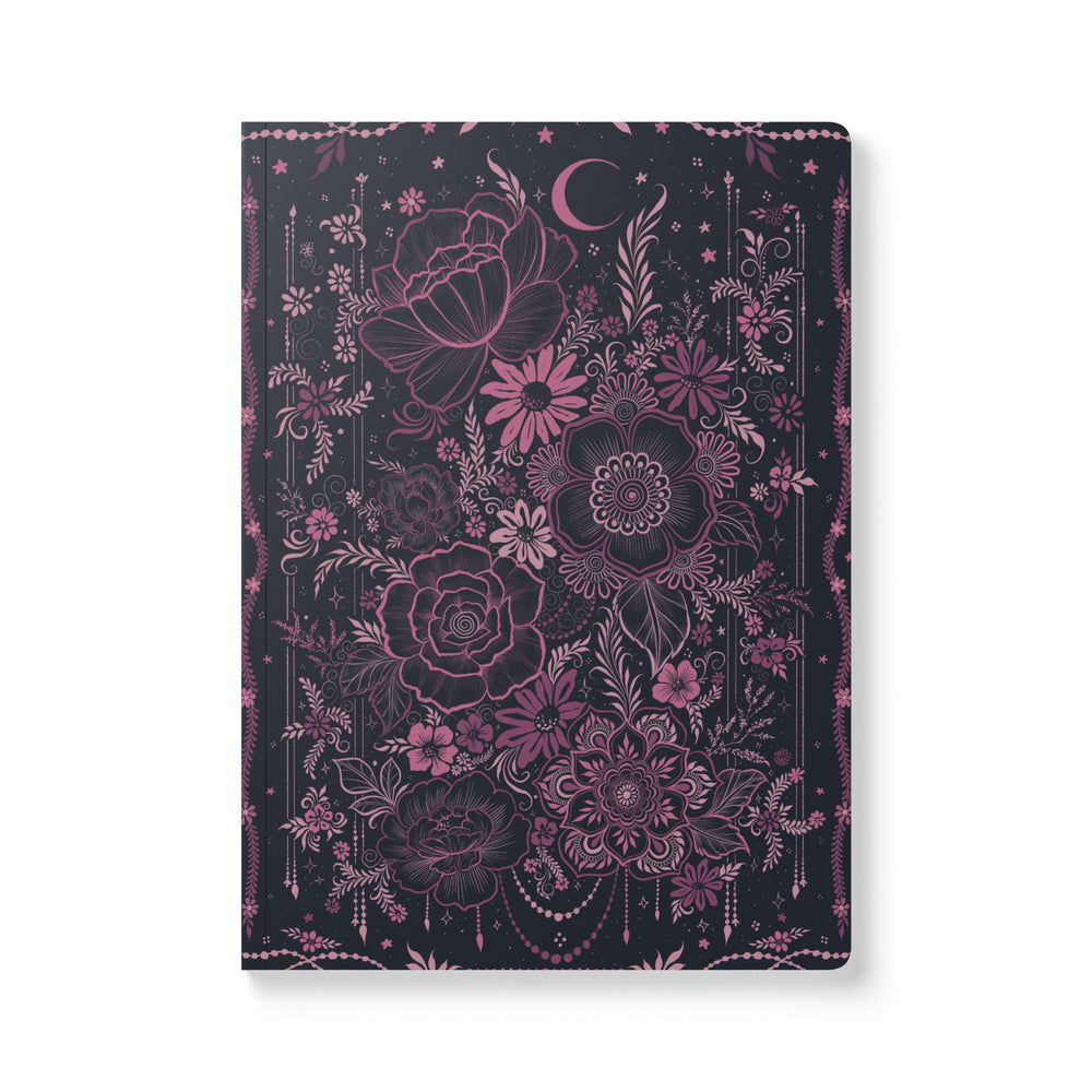 ✨ Moonlit Botanical Journal — Celestial Floral Notebook ✨ Softcover Journal Diary (with Inside Prints)