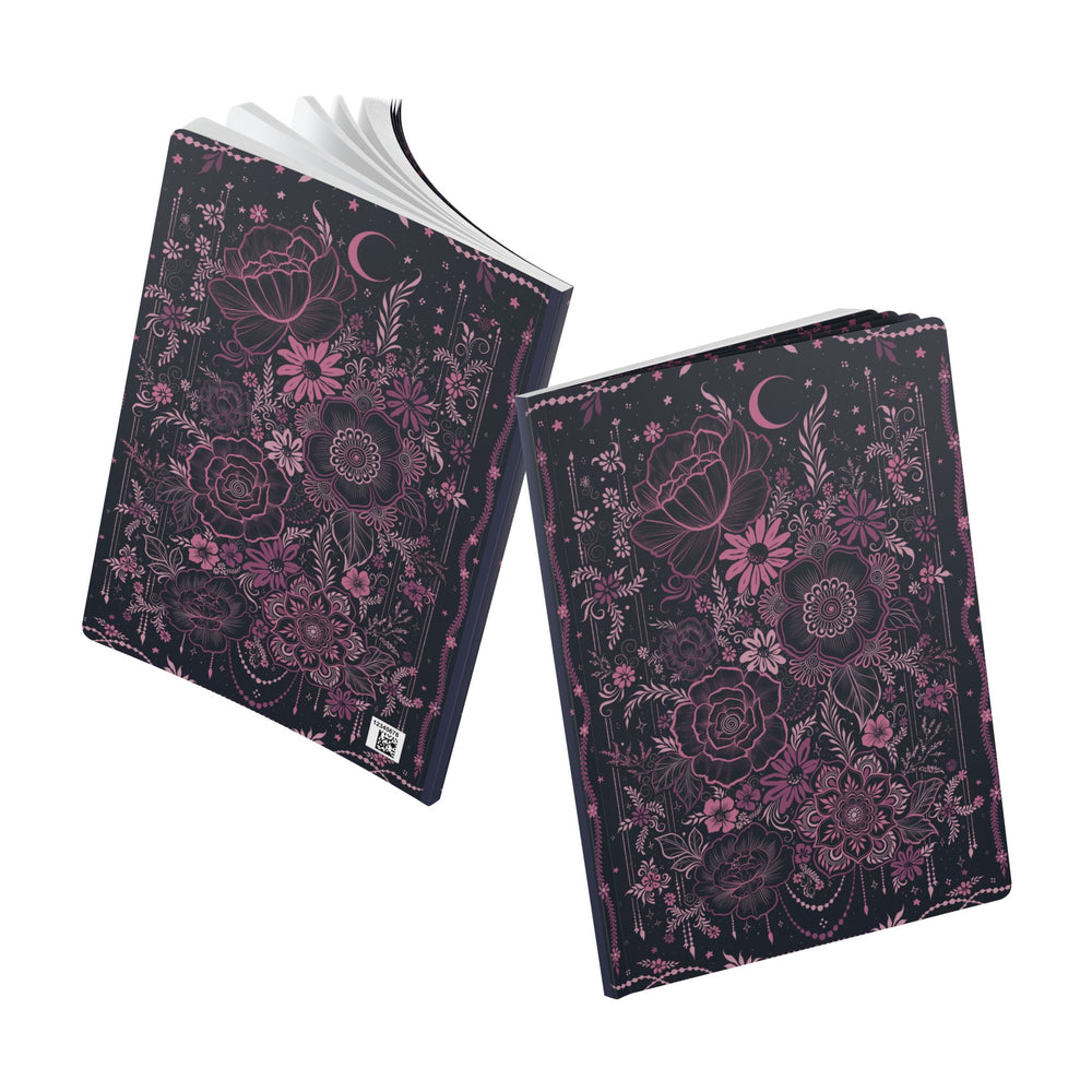 ✨ Moonlit Botanical Journal — Celestial Floral Notebook ✨ Softcover Journal Diary (with Inside Prints)