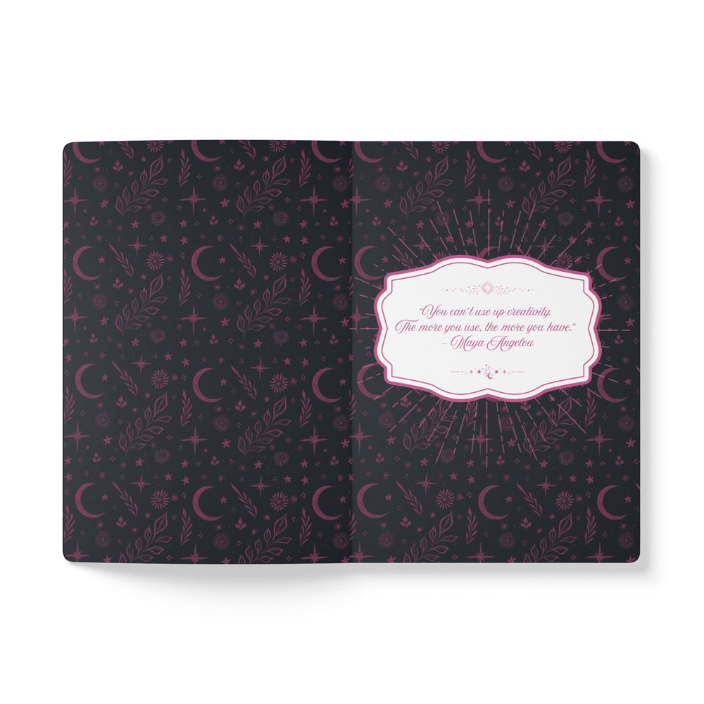 ✨ Moonlit Botanical Journal — Celestial Floral Notebook ✨ Softcover Journal Diary (with Inside Prints)