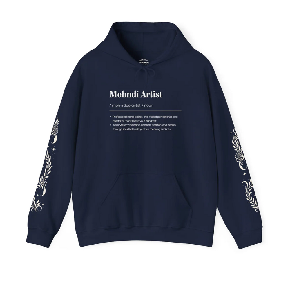 Mehndi Artist Hoodie | Henna Artist Gift Sweatshirt | Mehndi Lover Apparel | Gopi Henna Brand