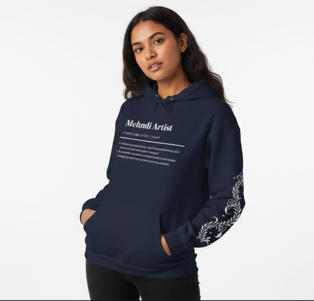 Mehndi Artist Hoodie | Henna Artist Gift Sweatshirt | Mehndi Lover Apparel | Gopi Henna Brand