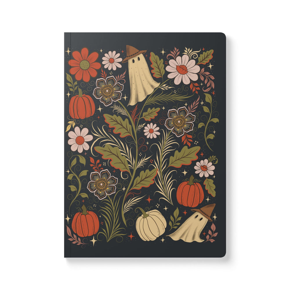 Spooky Pumpkin Ghost Softcover Journal - Autumn Stationery, Tear-Off Pages, Cute Halloween Gift, Spooky Season Notebook, Pumpkin Ghost