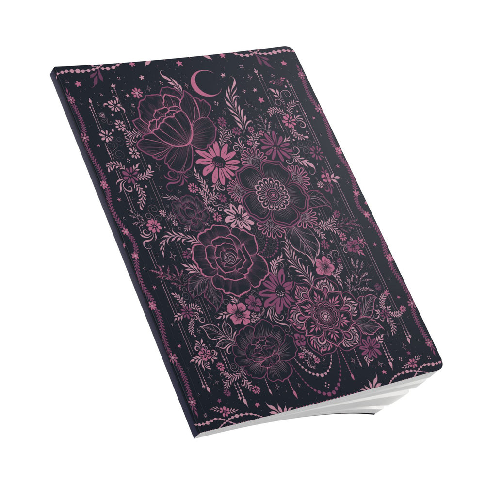 ✨ Moonlit Botanical Journal — Celestial Floral Notebook ✨ Softcover Journal Diary (with Inside Prints)