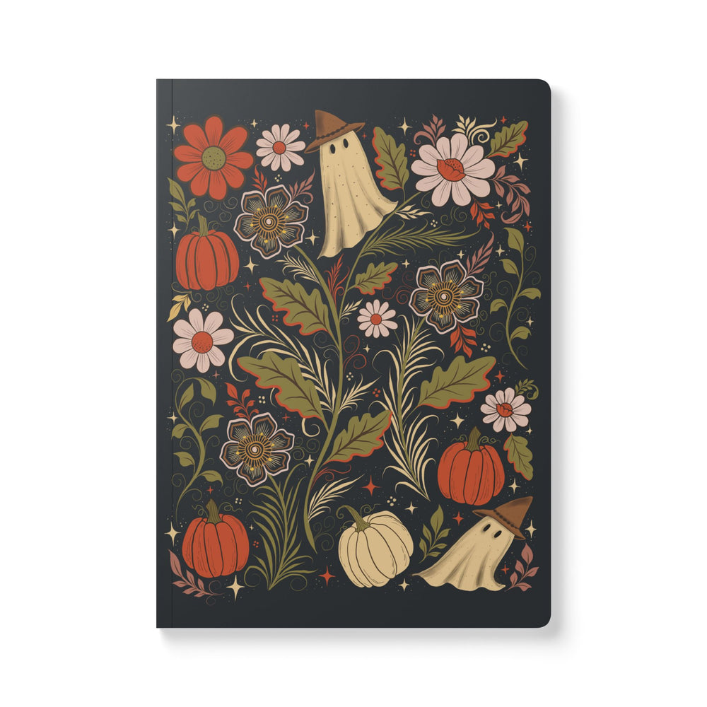 Spooky Pumpkin Ghost Softcover Journal - Autumn Stationery, Tear-Off Pages, Cute Halloween Gift, Spooky Season Notebook, Pumpkin Ghost