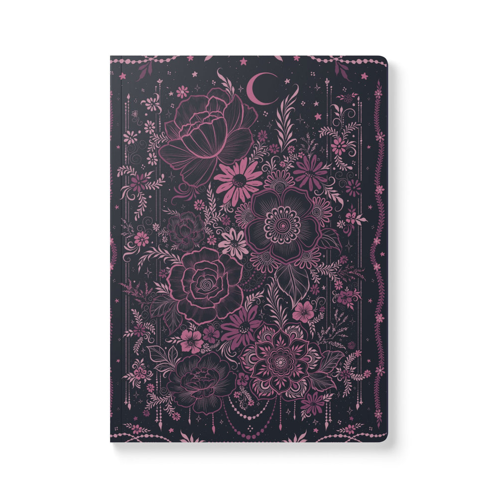 Moonlit Botanical Journal — Celestial Floral Notebook Softcover Jo ...