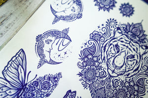 ✶ Sacred Beings Temporary Tattoo Sheets