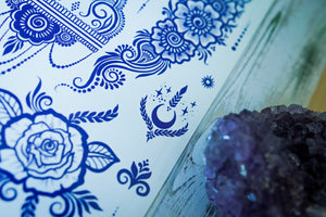 
                
                    Load image into Gallery viewer, Floral Flow ✶ Henna Style Temporary Tattoos
                
            
