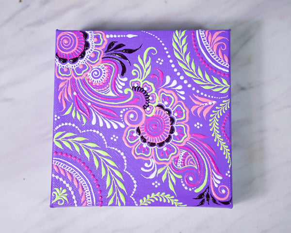 Groovy Springtime Flow Square Canvas 6X6 – Gopi Henna